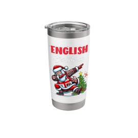 England Dabbing Santa Christmas England Flag for Kids Stainless Steel Insulated Tumbler