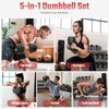 FEIERDUN Adjustable Dumbbells – 48lbs Multi-Functional Free Weight Set, 4-in-1