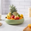 Dehaus® Large Stylish Bamboo Fruit Bowl - 30cm, Sage Green