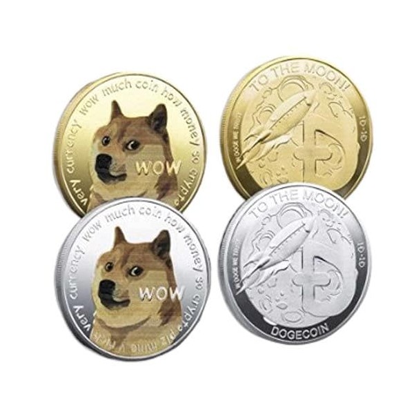 Physical Dogecoin Collectible Souvenir 2 Pack for Dogecoin & Commemorative