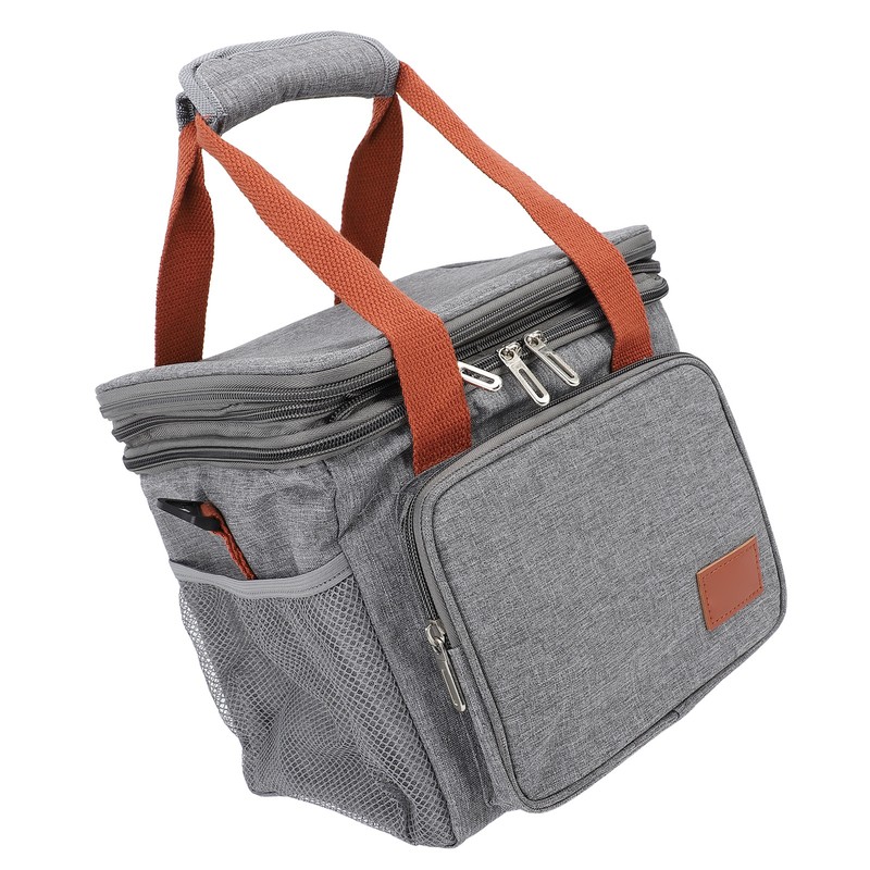 Insulated Lunch Bag 2 Layer Leakproof 14L Large Capacity Handheld