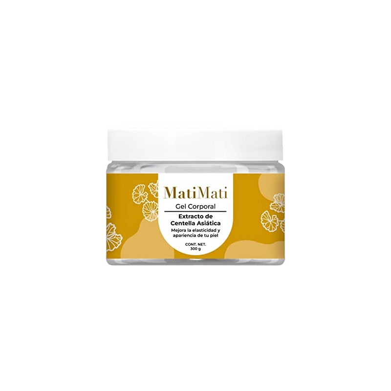 Gel Corporal Extracto Centella Asiática MatiMati-Regenerante, Anti-estrías, Hidratante 300 g