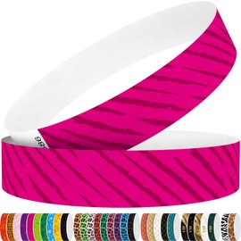 WM infinite Tyvek Wristbands for Events, Color Creative Design 3/4" Paper Wristbands 250 Pack for Party, Grouped, Team Building and Identification (Fuchsia)