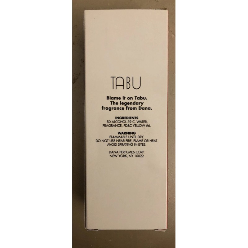 Dana Tabu Spray Cologne 1.5 Oz New in Package
