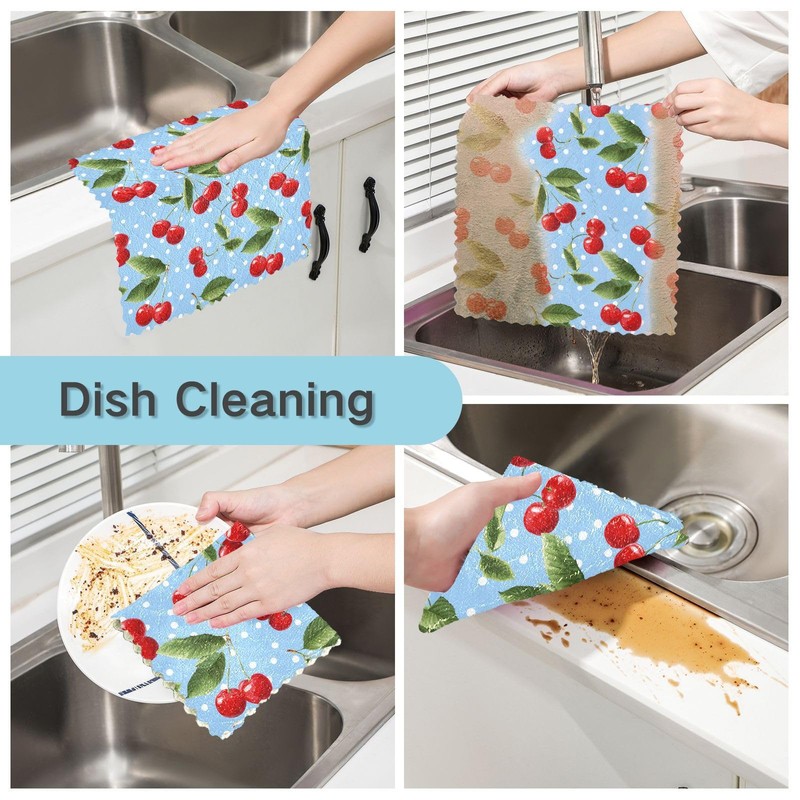 Eyanle Kitchen Towels 6 Pack Dish Cloths for Washing Dishes