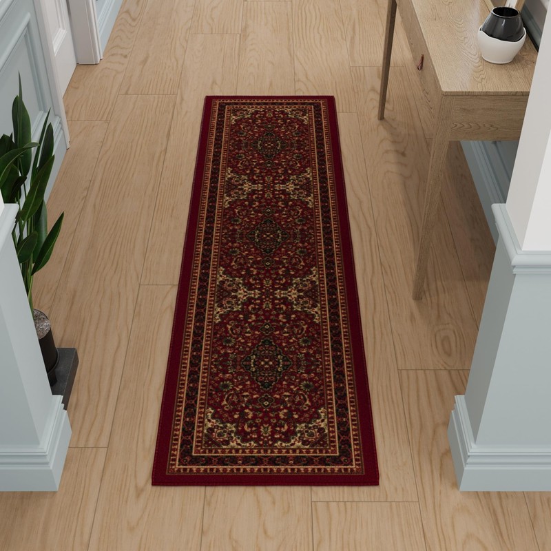 Ottomanson Hallway Runner Rug 1'10" x 7' Non Slip Oriental