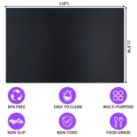 Non-Slip Shelf Liner, for Kitchen Cabinets, Washable Oil-Proof & Waterproof Drawer Mats for Refrigerators, Shelves & Desks, Non-Adhesive EVA Material