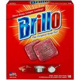 Brillo 23318 18 Count Steel Wool Soap Scrubbing Pads - Pack of  2