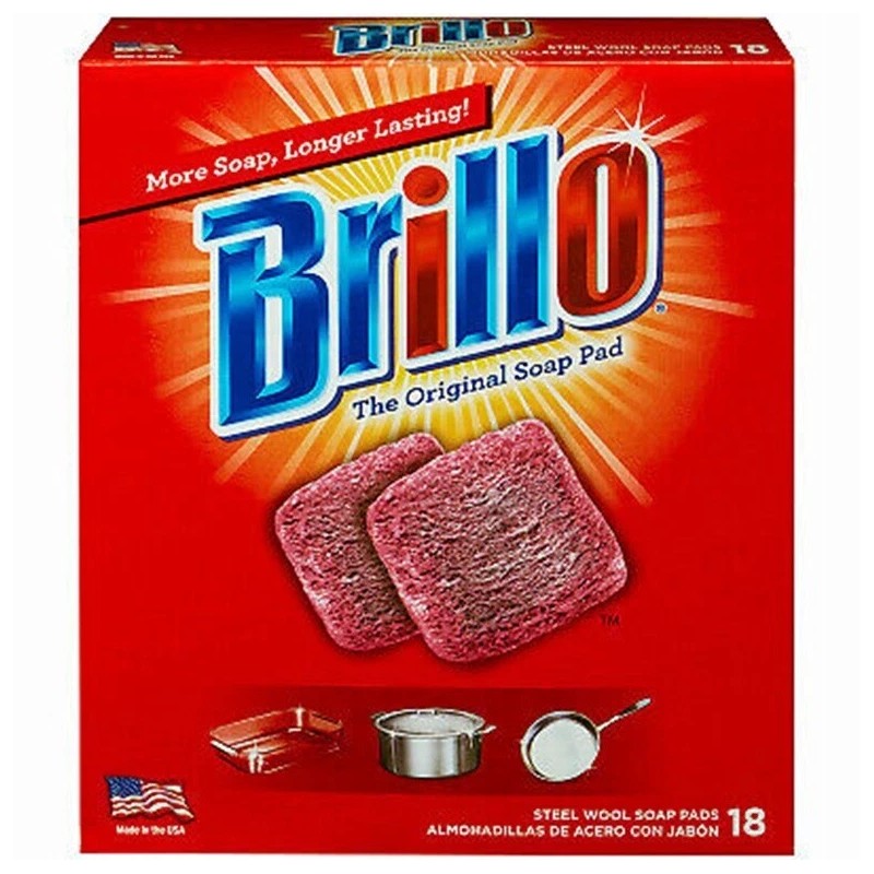 Brillo 23318 18 Count Steel Wool Soap Scrubbing Pads -