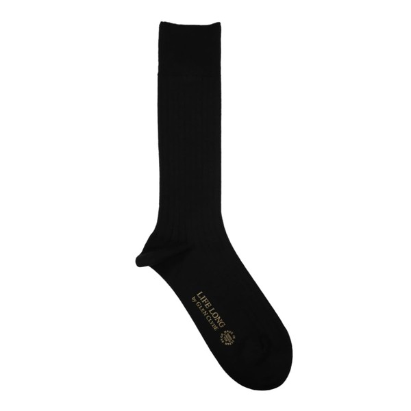 Life Long Socks, S Size (11.0 inches (28 cm) Length Rib Socks), Black
