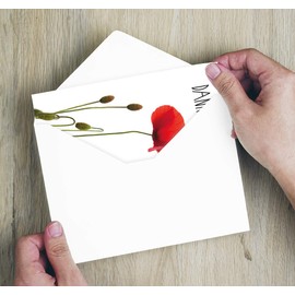 Pack of 2 Premium Thank You Cards (Folding Cards) with 2 Envelopes, Thank You, Cards, Thank You Cards, Wedding, Birth, Baby, Christening, Farewell, Birthday, Anniversary