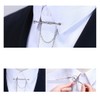 2PCS Mens Stainless Steel Tie Clips Minimalist Necktie Tie Clasp