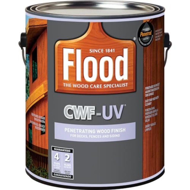 Flood 1 gal. Honey Gold Transparent CWF-UV Exterior Wood Stain