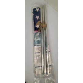 American OlympUs 3' x 5’ US FlagPole Set 6' Flagpole USA American Eagle House
