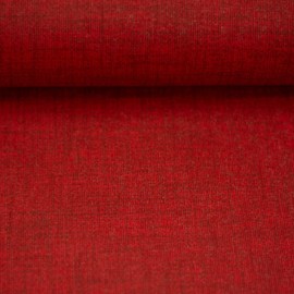 Charly Coated Decorative Fabric, Plain, 20 Colours, for Bags, Utensils, Table Runners, 50 x 140 cm, No Sold by the Metre (Red)