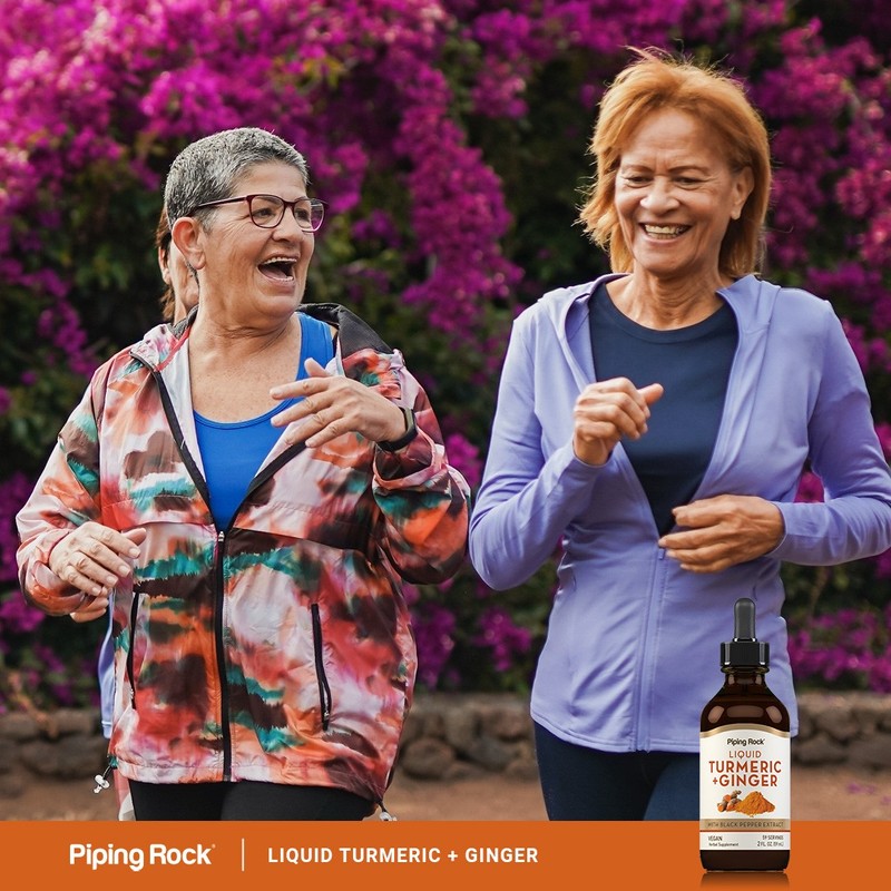 Piping Rock Turmeric and Ginger Liquid Drops | 2 oz
