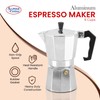 Alpine Cuisine Stovetop Espresso Maker 12.5 Oz, 9 Espresso Cups