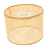 WOONEKY Hand Woven Rattan Lamp Shade Natural Rattan Cover for