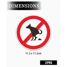 AORHOFJ 4 Sign "Kein Hundeklo" Made of Aluminium Dibond (Aluminium) - Sign No Dog Toilet - Pimples & Poop Prohibited for Dogs - Dog Prohibition Signs Weatherproof UV Protection