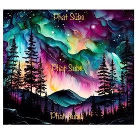 Unbranded 20oz Sublimation Tumbler Wrap Northern Lights Ready To Press Heat Transfer