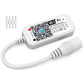 iNextStation iNextStation Mini RGB LED strip controller DC12-24V with Wifi/App controlled, remote control work controller with Alexa/Google Assistant/IFTTT Android/IOS for all 2835 3528 5050 LED strip