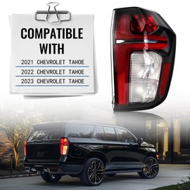 Gefitway Tail Light Assembly Compatible with 2021-2023 Chevy Tahoe-Right Taillight assy outer with Bulbs for 2022 Tahoe, Right Passenger Side Replace Numbers:84849417 GM2801322