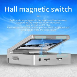 RG35XXSP Retro Handheld Game Console, 3.5 Inch IPS Screen Linux System Emulator Console Supports WiFi, Bluetooth and HDMI TV Output, 64GB 5000+ Games 30+ Emulator Emulator Handheld Console