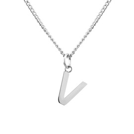 GD Good.designs Est. 2015 Necklace with Silver Letter, I Initial, Waterproof, Skin-Friendly Necklace for Women with A-Z Pendant, Letter Necklace, Stainless Steel