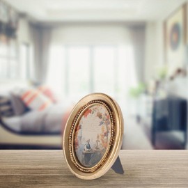 HOLIDYOYO Picture Frame European Antique Ornate Photo Frame Old Fashioned Photo Frame Luxury Photo Frame Golden Photo Frame Vintage Decor Resin Small Photo Frame Household