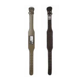 GORILLA WEAR 4 Inch Padded Leather Lifting Belt - Army Green 2XL/3XL