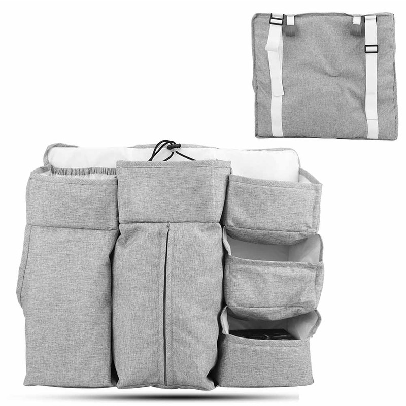 MultiFunctional Baby Bed Hanging Storage Bag Baby Crib Bedside Diaper