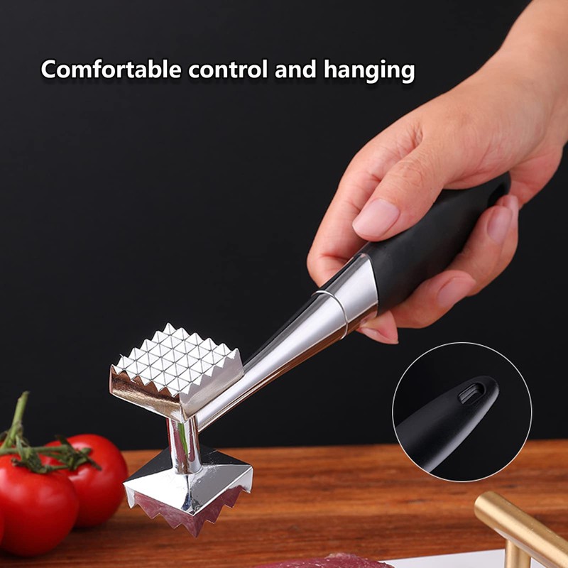 Meat Tenderizer Hammer,Double-Sided Heavyweight Mallet Kitchen Tool with Sturdy Grip