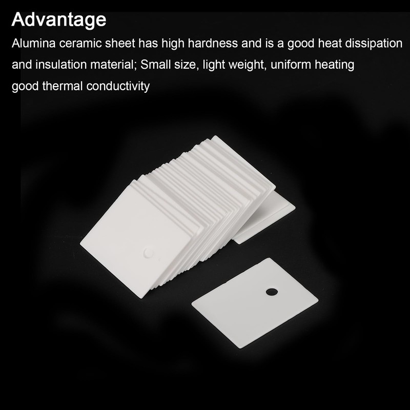 PATIKIL 30pcs 4mm Hole High Hardness Alumina Ceramic Sheet Cooling