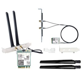AX210 WiFi 6E WiFi Card M.2 NGFF Mini Desktop kit Adapter 6GHz BT5.2 Wireless 802.11ax 5400Mbps 2.4Ghz 5Ghz Support OFDMA MU-MIMO AX210NGW Gigabit Network Card