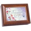 Friendship Things Woodgrain Rope Trim Music Box Plays That's What