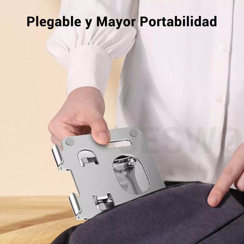 Jeswo Base De Soporte Ajustable Plegable Giratorio 360 Para Tablet