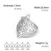 YILUOCD Witches Knot Ring for Women Stainless Steel Witchcraft Celtic