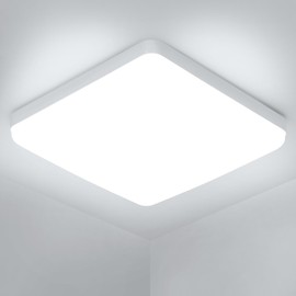 Osairous LED Ceiling Light Diameter 23 cm, 36 W Flat Square Ceiling Light, IP44 Waterproof, 6500 K 2070 LM Cool White Lamps for Living Room, Bedroom, Bathroom, Kitchen Lamp, Hallway