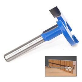 Bestgle 1/4" Shank T-Slot Router Bit Carbide Wood Milling Cutter T-Track Woodworking Drill Bit Tool, Blue