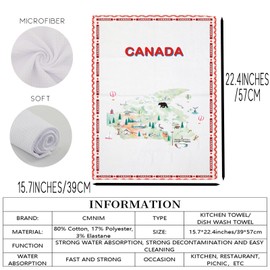 CMNIM Canada Souvenir Gifts Canada Kitchen Towel Canada Themed Gifts Canada Kitchen Gifts for Canadian Housewarming Gifts (Canada Towel)