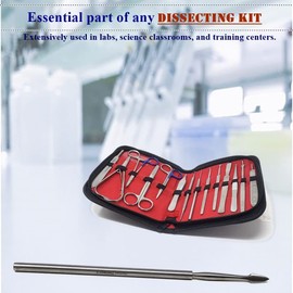 Micro Dissecting Probe with Straight Arrow Point Ends Made of Stainless Steel for Lab Dissections Multipurpose Lab Supplies comes in Sturdy Non-Slip Handle (Arrow Tip Needle - 3 Pcs)