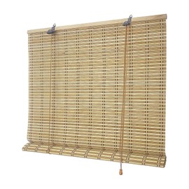 Bamboo Blinds for Interior Windows, Easy to Install Bamboo Shades for Indoor Windows, Custom Roller Shades for Indoor Window and Outdoor Patio, 23" W x 48" H