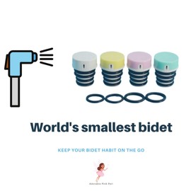 Adorable Pink Peri - Portable Bidet for Toilet or Travel Compatible with US Water Bottles as Discreet Attachment for Men and Women | Instant + Manual Sprayer Pocket Size (Yellow)