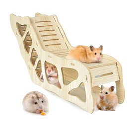 Hamster Tunnel Hideout Climbing Ladder,Burying in Hamster for Bedding,for Dwarf Gerbils and Mouse Mice Rat Other Small Animals Etc (Labyrinth Tunnel B-Small)