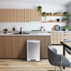 EKO Madison Brushed Stainless 50 Liter/13.2 Gallon Step Trash Can