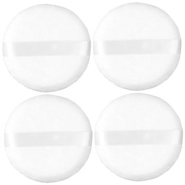 WOONEKY 4pcs Large Fluffy Makeup Powder for Comfortable Application Soft Plush Body Powder for Face Body Oil Control