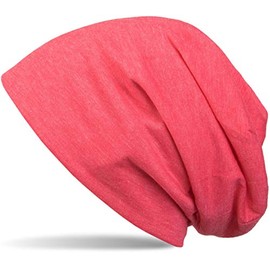 styleBREAKER Slouch, unisex classic, soft, long beanie hat, 04024018 - coral