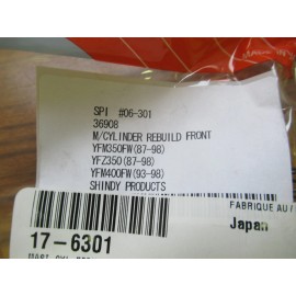 SHINDY   FRONT BRAKE MASTER CYL REBUILD KIT - YAMAHA ATV YFM350 YFZ350 YFM400