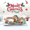 JSTHHTT 2 Pcs 3D Christmas Card, Christmas House 3D Pop
