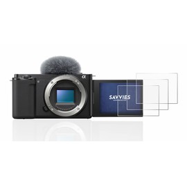 Savvies Screen Protectors for Sony Alpha ZV-E10 Ultra Transparent Pack of 6